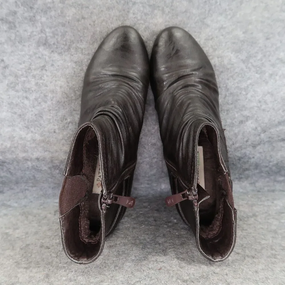 Spring Step Shoes Womens 39 Patrizia Bootie Block Heel Slouchy Leather Fashion